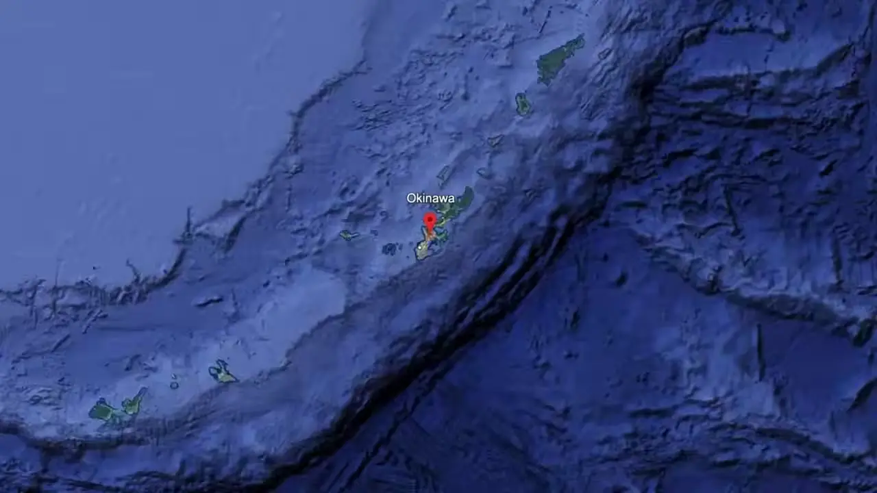 Map view from Carl's Okinawa karate training video