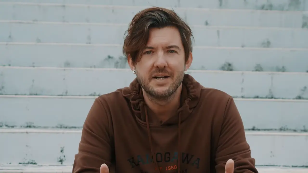 Carl explaining the first-time karate training process in Okinawa